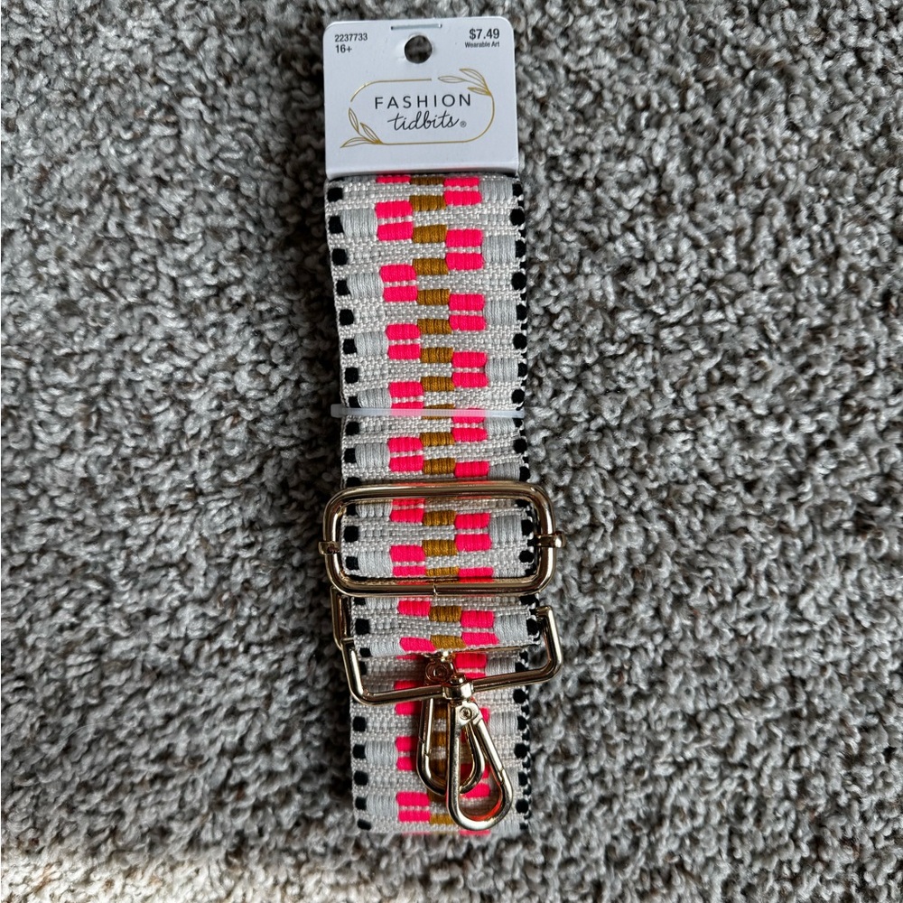 Pink and Gold belt for bag